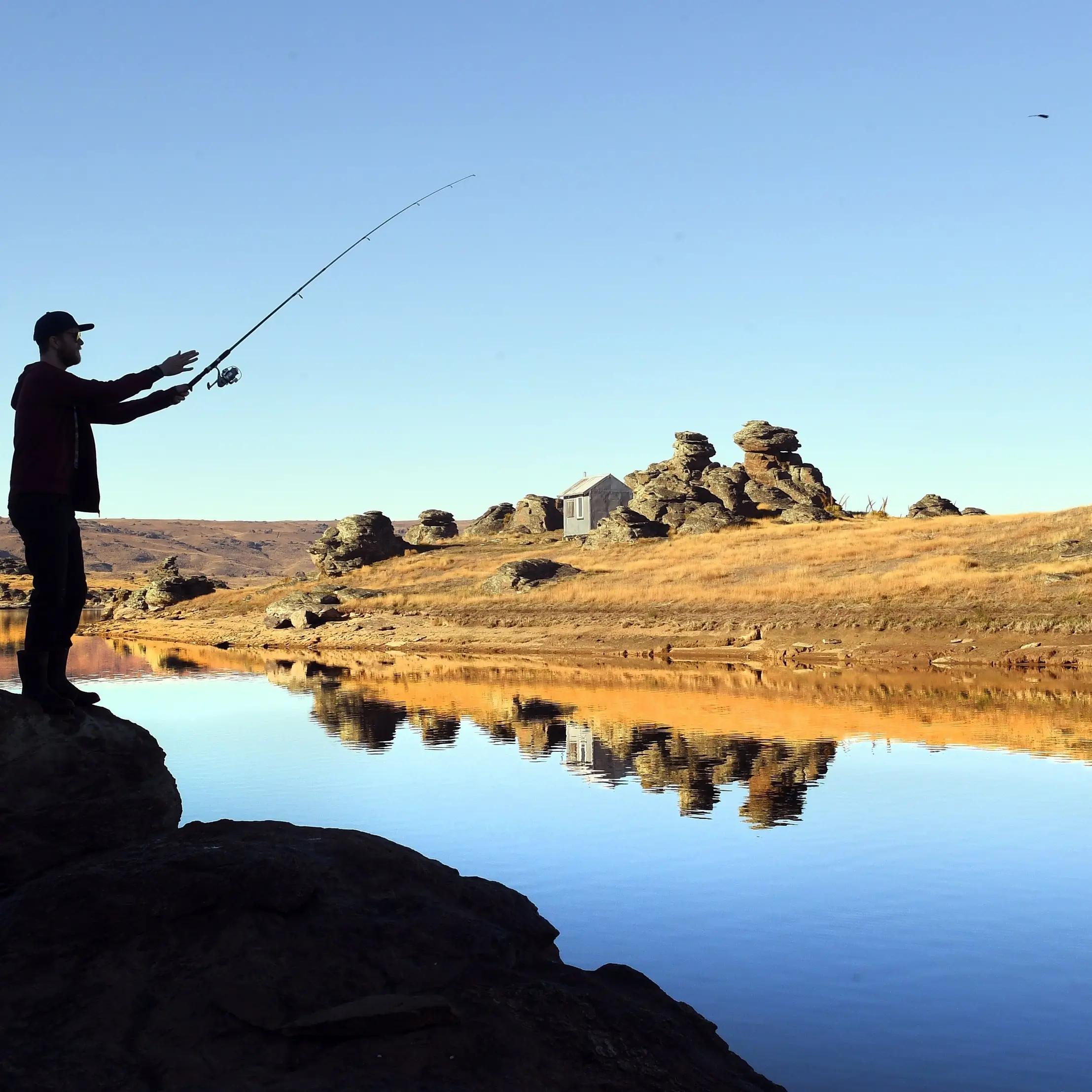 Trout and koura for the taking: Poolburn Dam