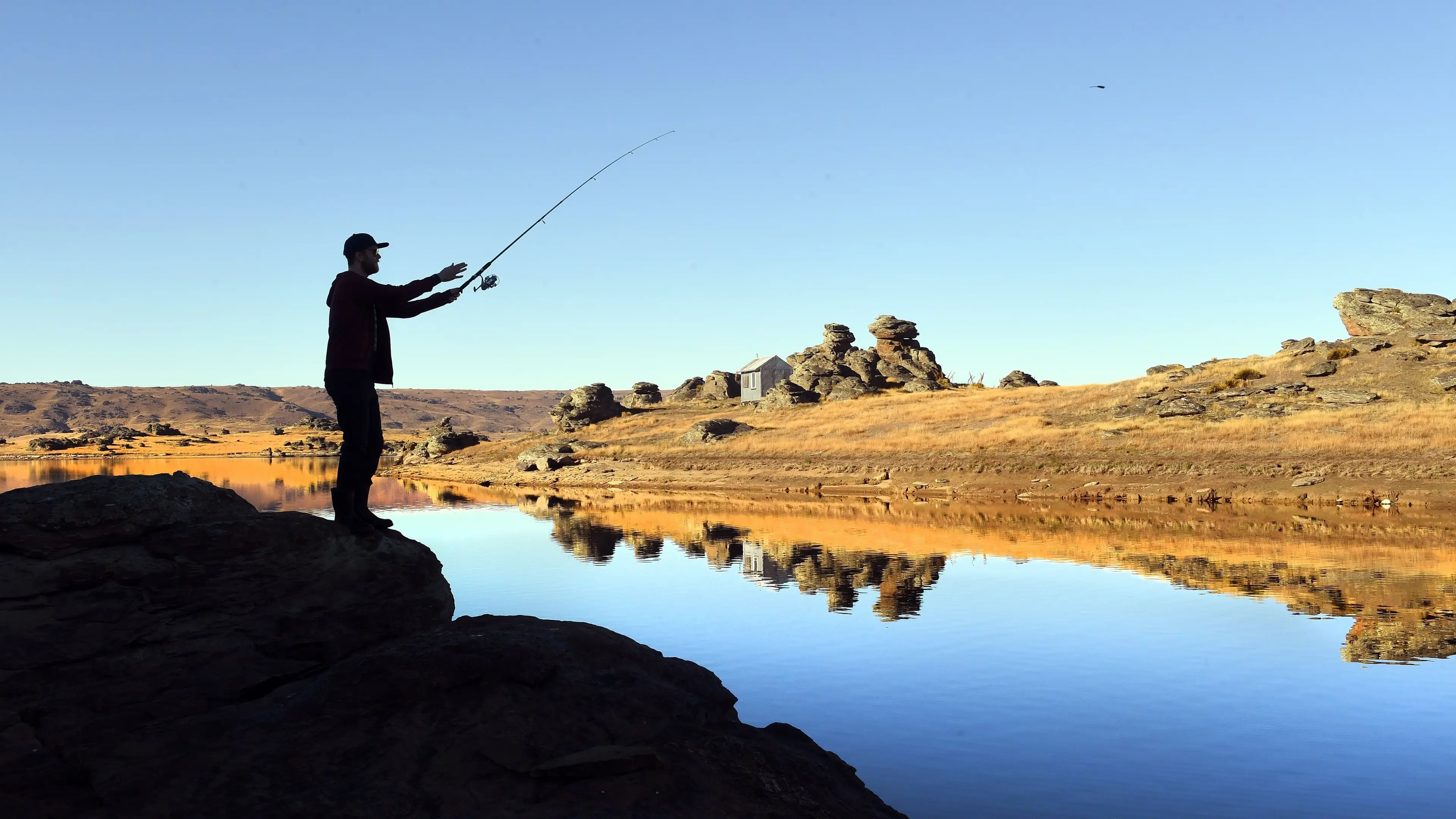 Trout and koura for the taking: Poolburn Dam