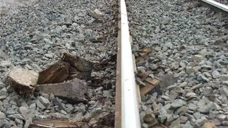 Crews work to repair rail line
