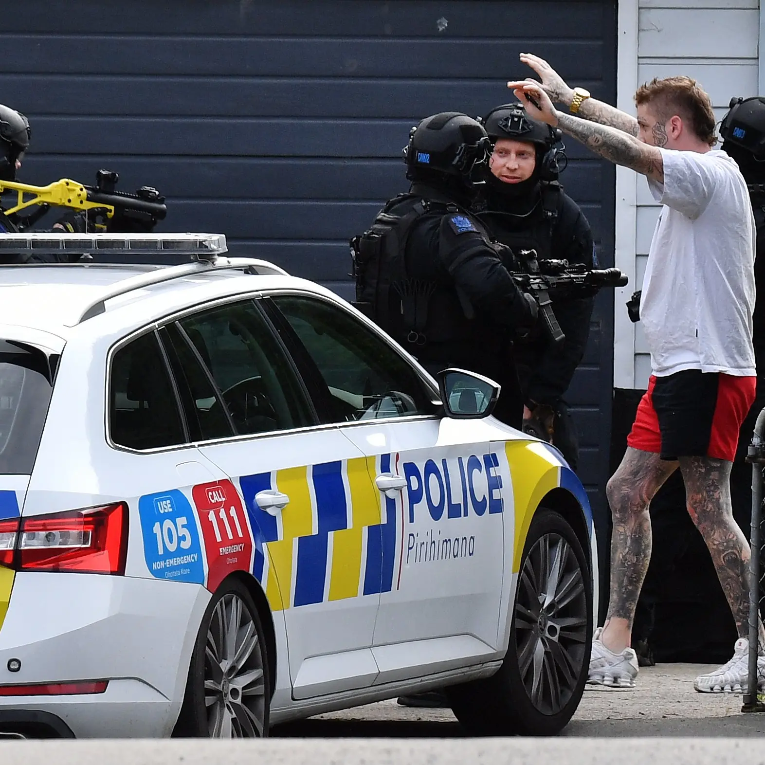 City-wide armed manhunt ends in arrests
