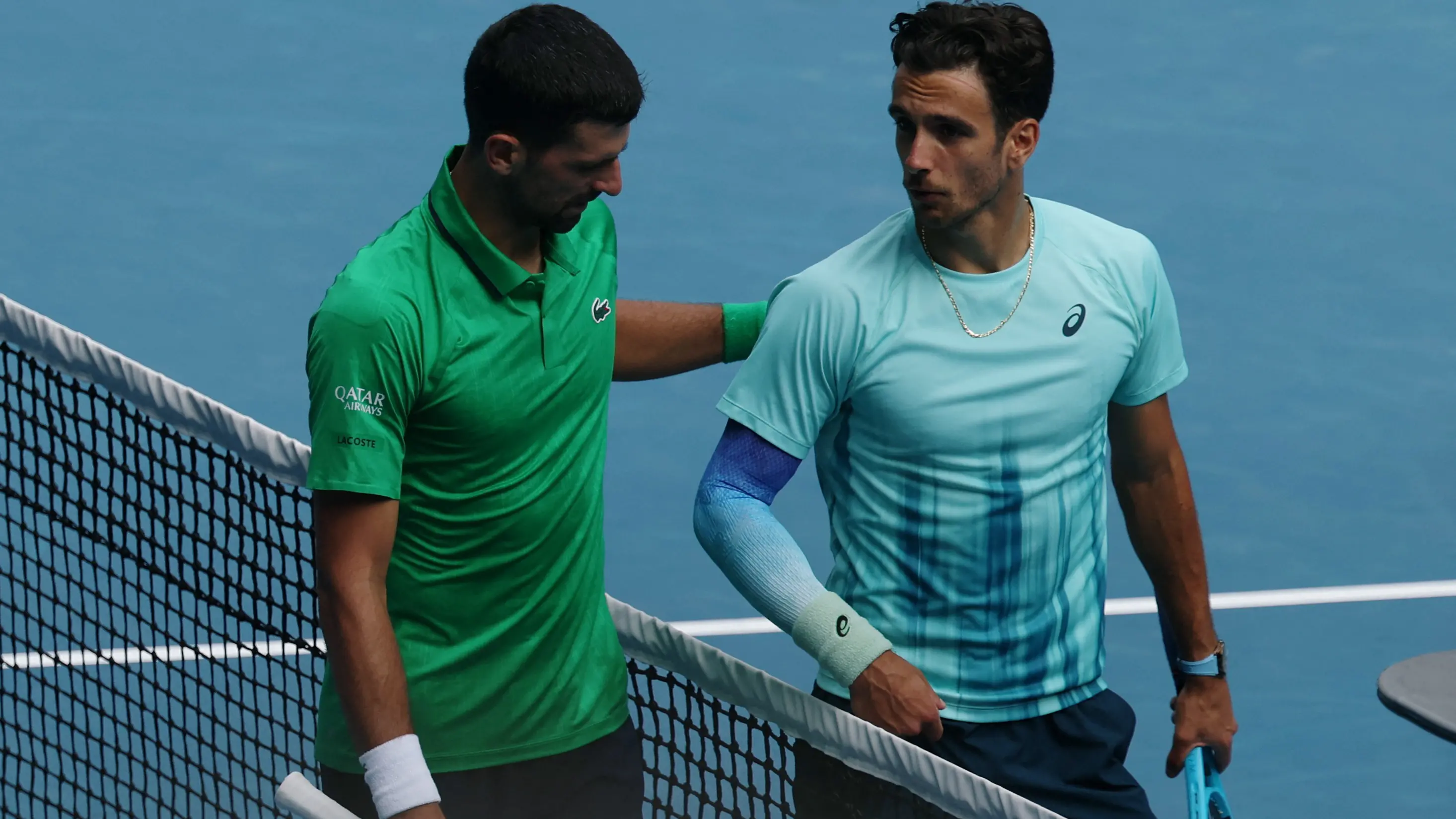 Djokovic lucky to advance