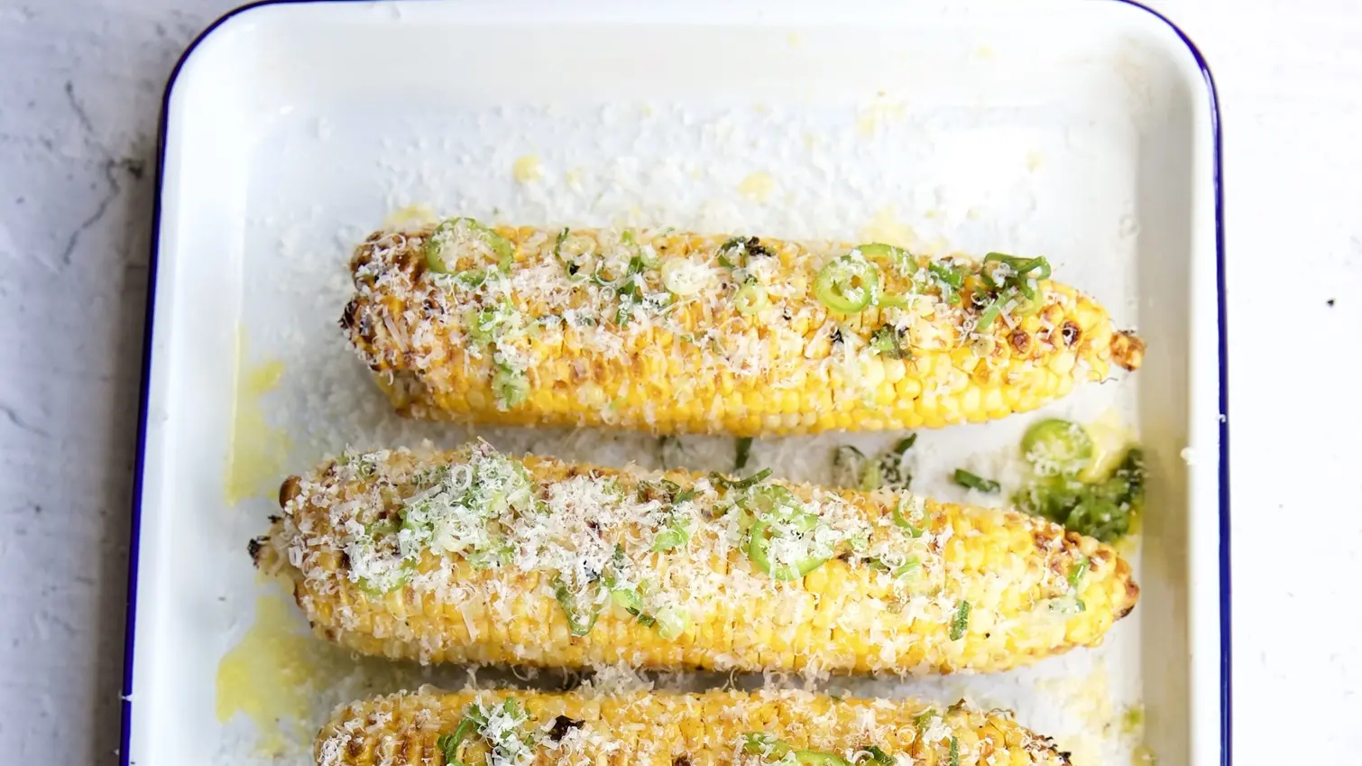 Oven-roasted corn with chilli lime butter