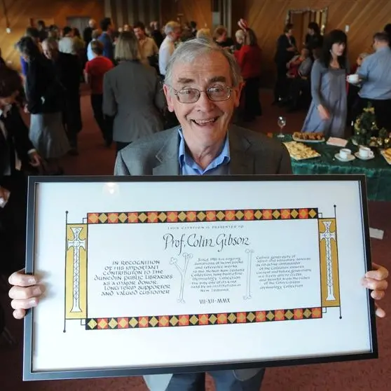 Hymnologist receives citation from library