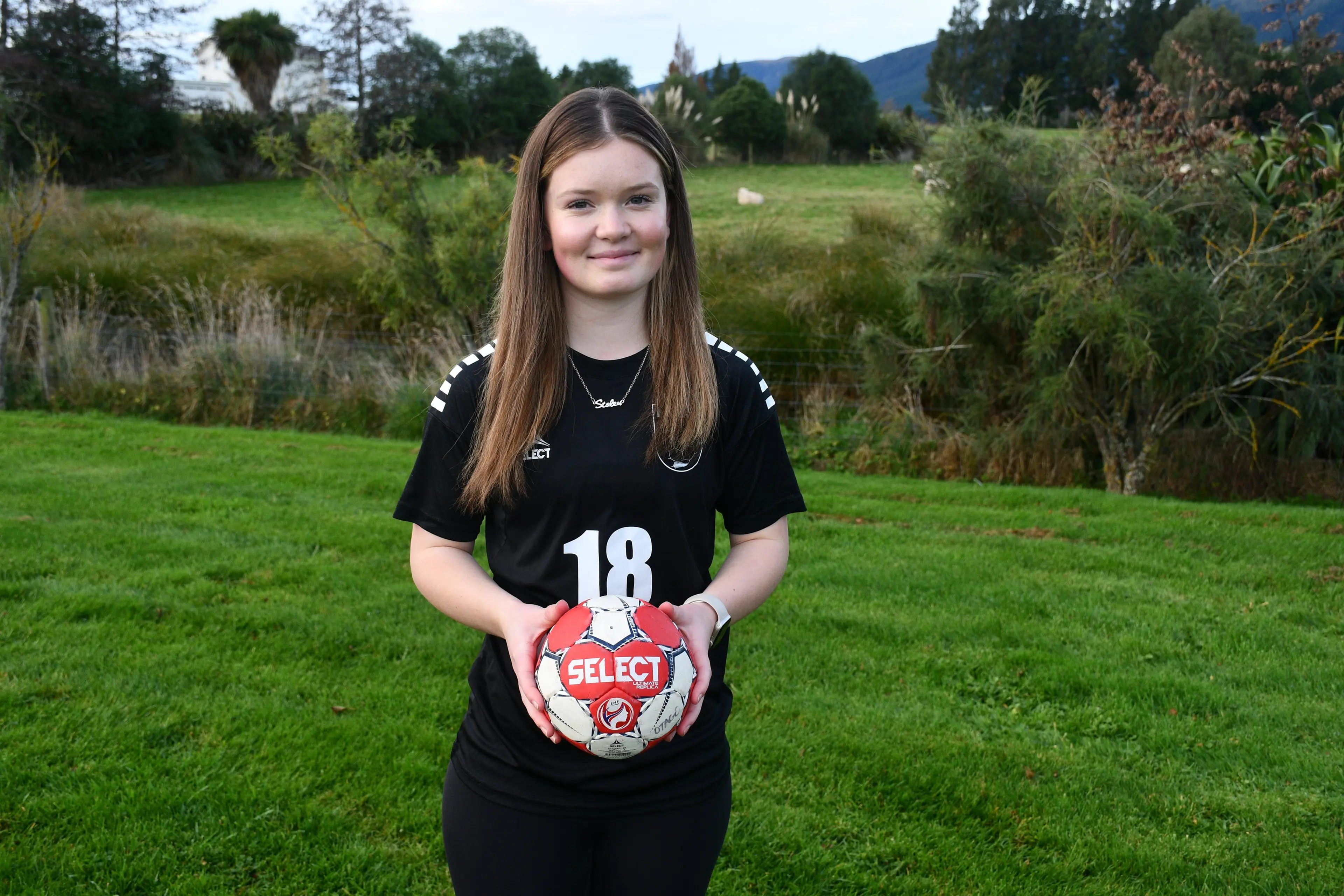 Maddy Brocket aspires to help others learn handball skills. Photo: Gemma Sinclair