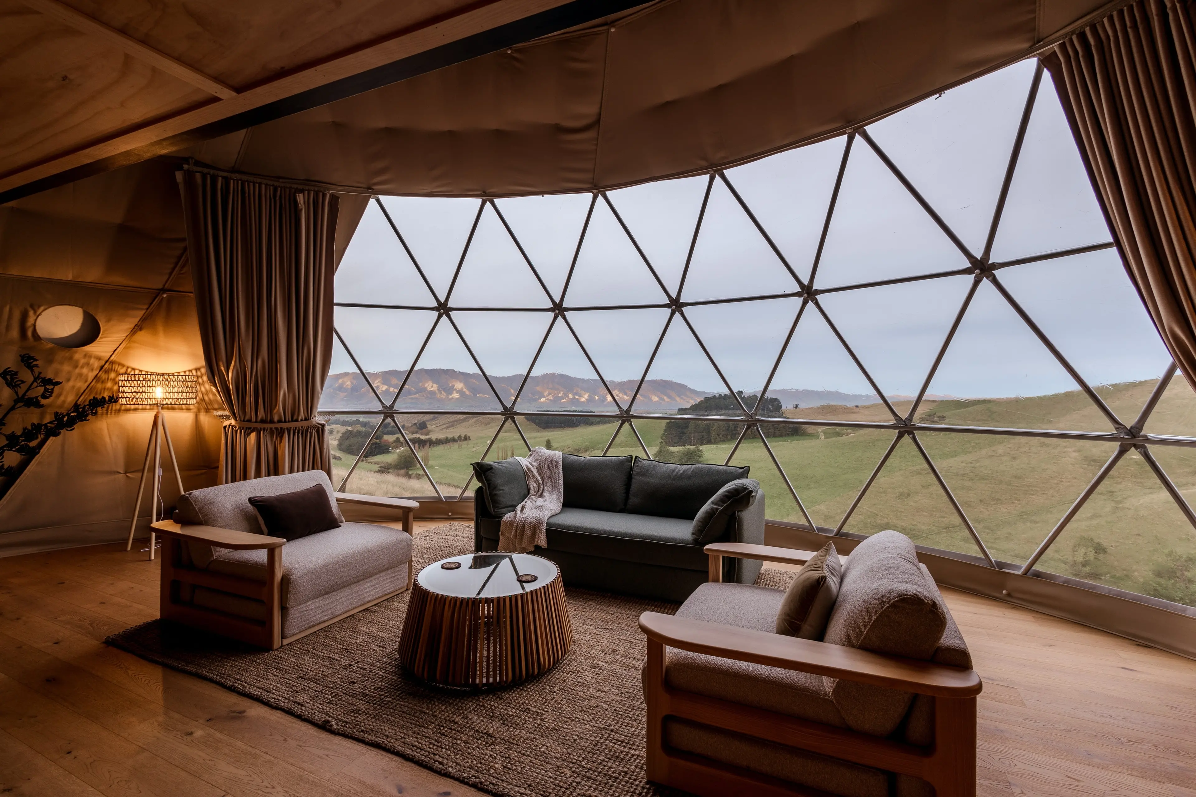 Valley Views Glamping was named the number two \\u201Cone of a kind\\u201D hotel stay in Tripadvisor\\u2019s 2026 Travellers\\u2019 Choice Best of the Best Awards. Photo: Dana Johnston Photography