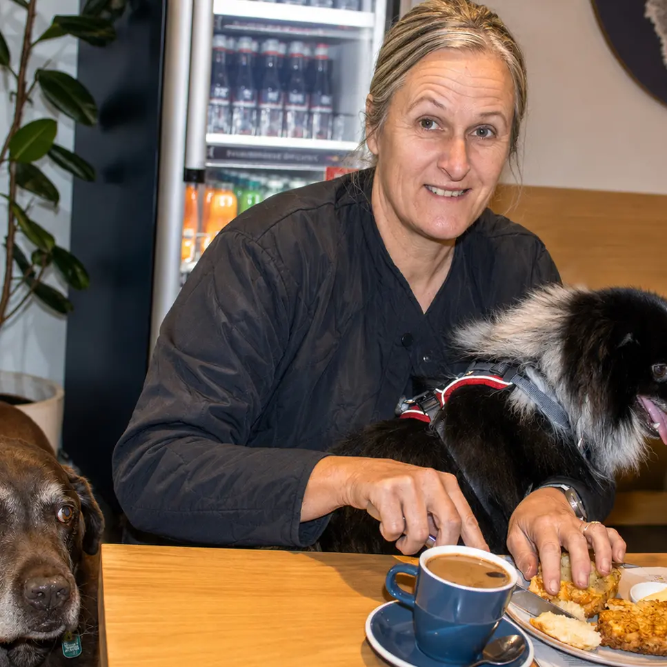 Taking your best mate on the coffee, shopping run