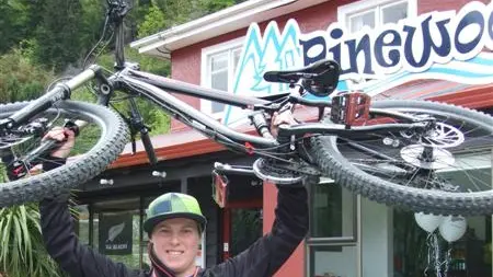 Bike-in, bike-out lodge