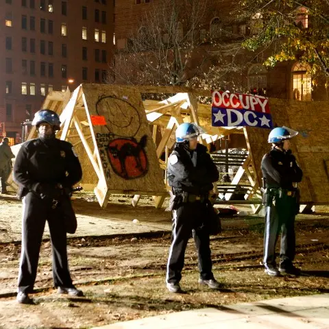 50 arrested at protest camps in US