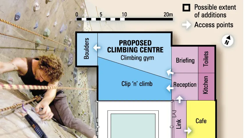Plan for Moana Pool climbing facilities