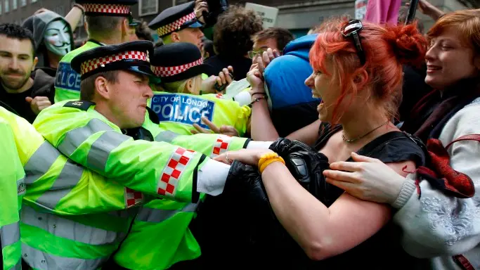 Thousands march to mark protest milestone