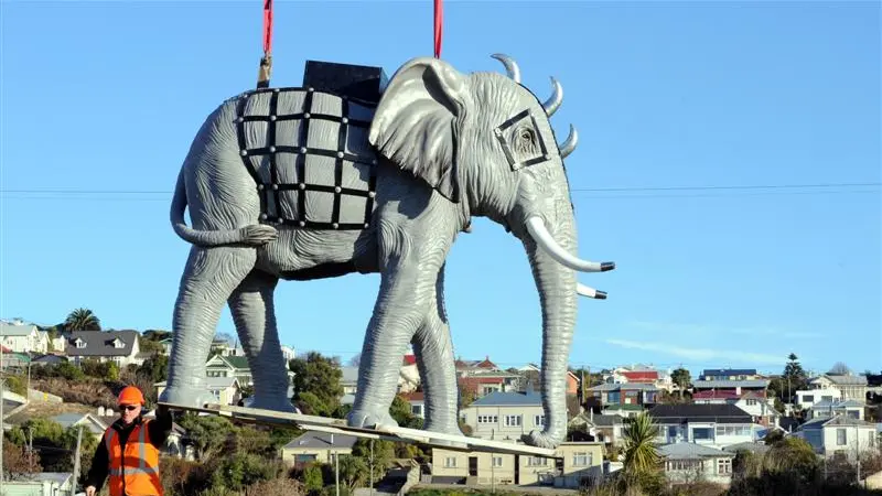 Elephants do fly . . . in Oamaru