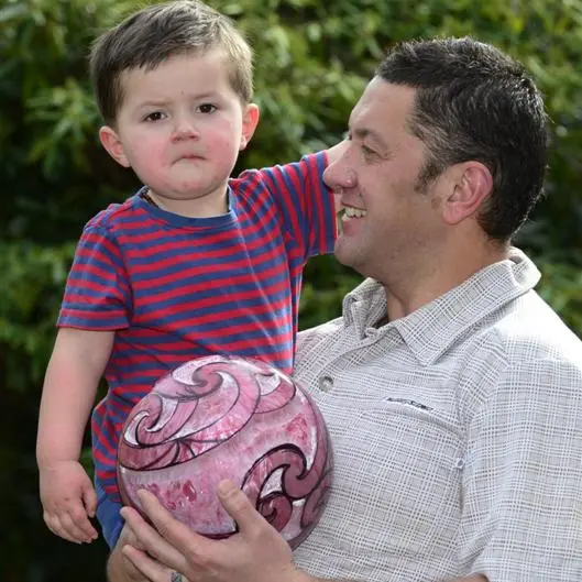 Father gives thanks for healthy boy