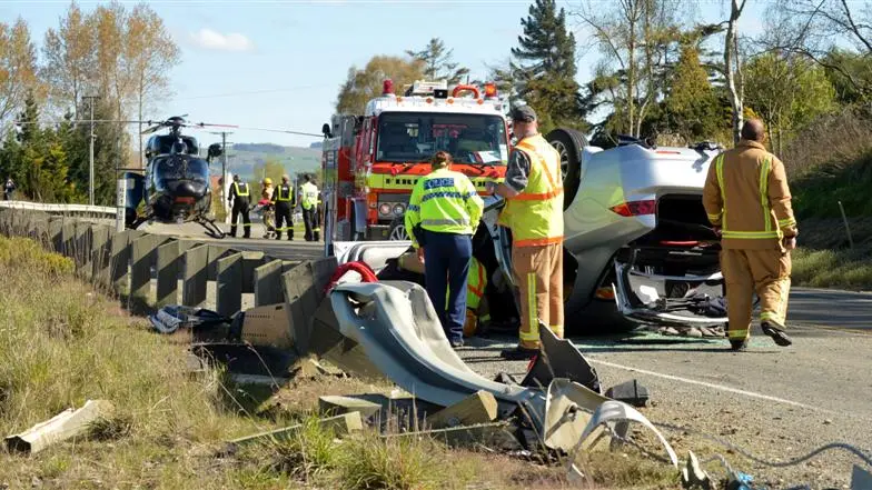Miraculous escape when car flips