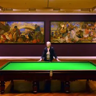 A billiards table in an art gallery?
