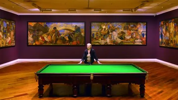 A billiards table in an art gallery?