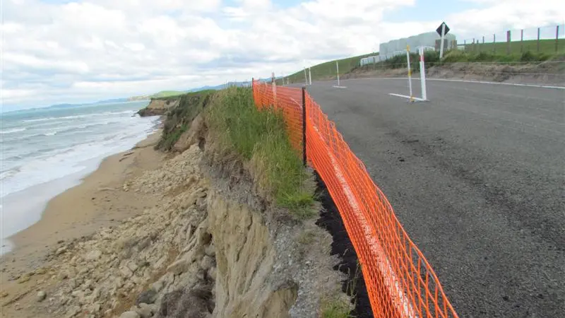 Alarm as road swept away