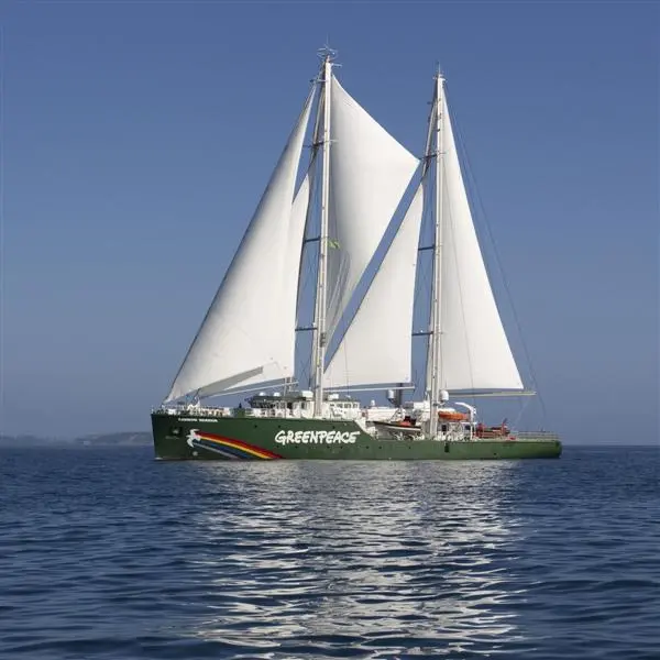 'Rainbow Warrior' too tall to visit