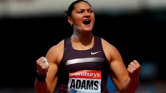Athletics: Adams throws year's best to win