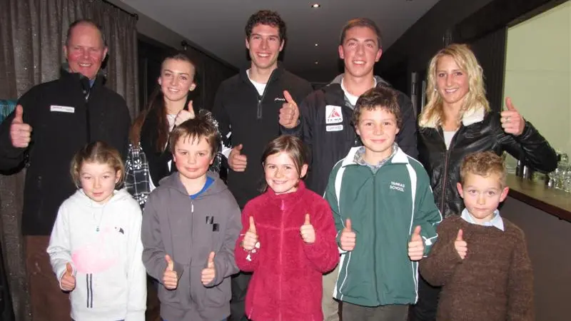 Athlete buddies to encourage young
