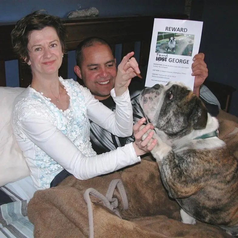 Delighted at dog's return