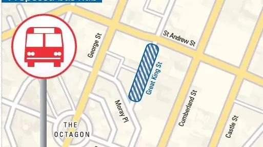 Bus hub plan on the map