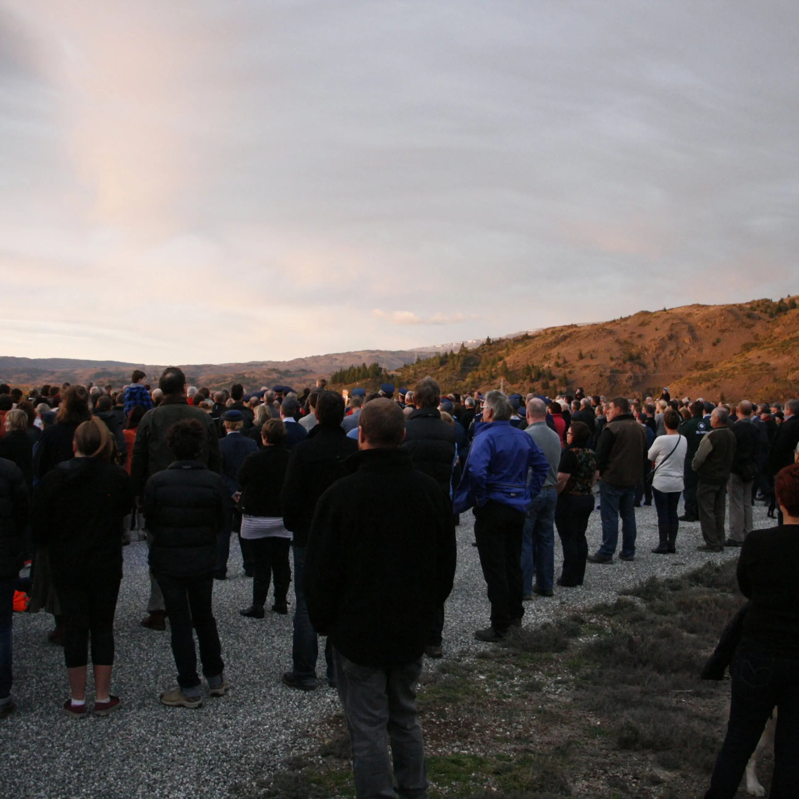 Huge turnout for town's new dawn service on hill
