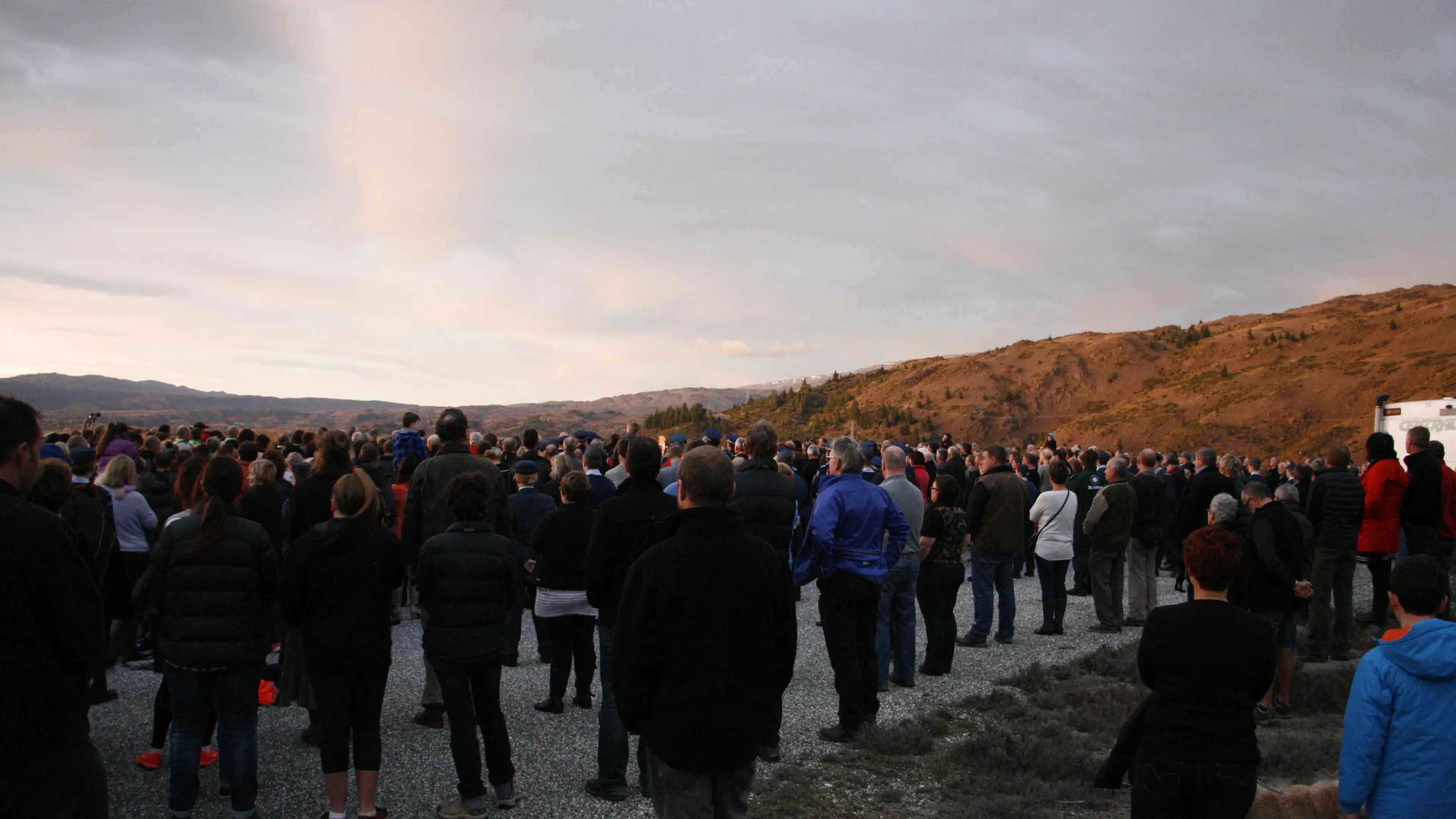 Huge turnout for town's new dawn service on hill