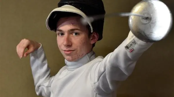 Fencer moving fast through the ranks