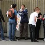 Protesters relaxed about anti-protest protester
