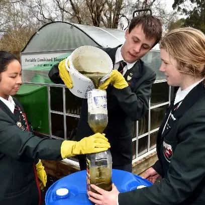 Bio-digester producing biofuel, fertiliser