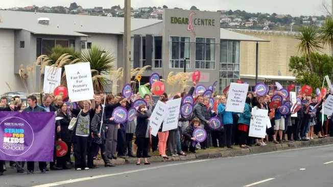 Teachers take it to the street