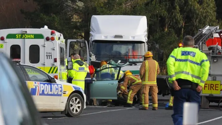 Women badly injured as car and truck collide