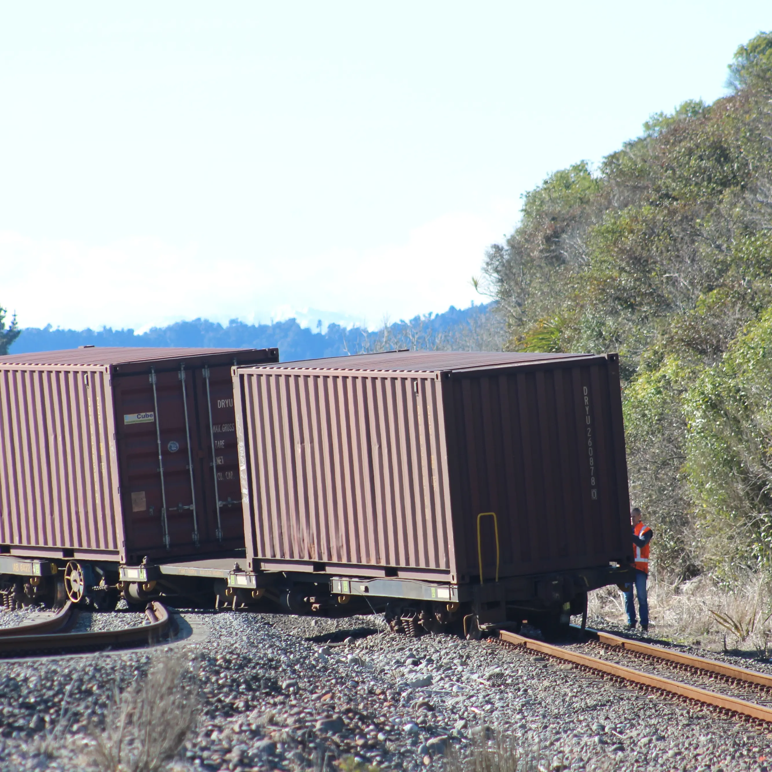 Derailed wagons go their own way
