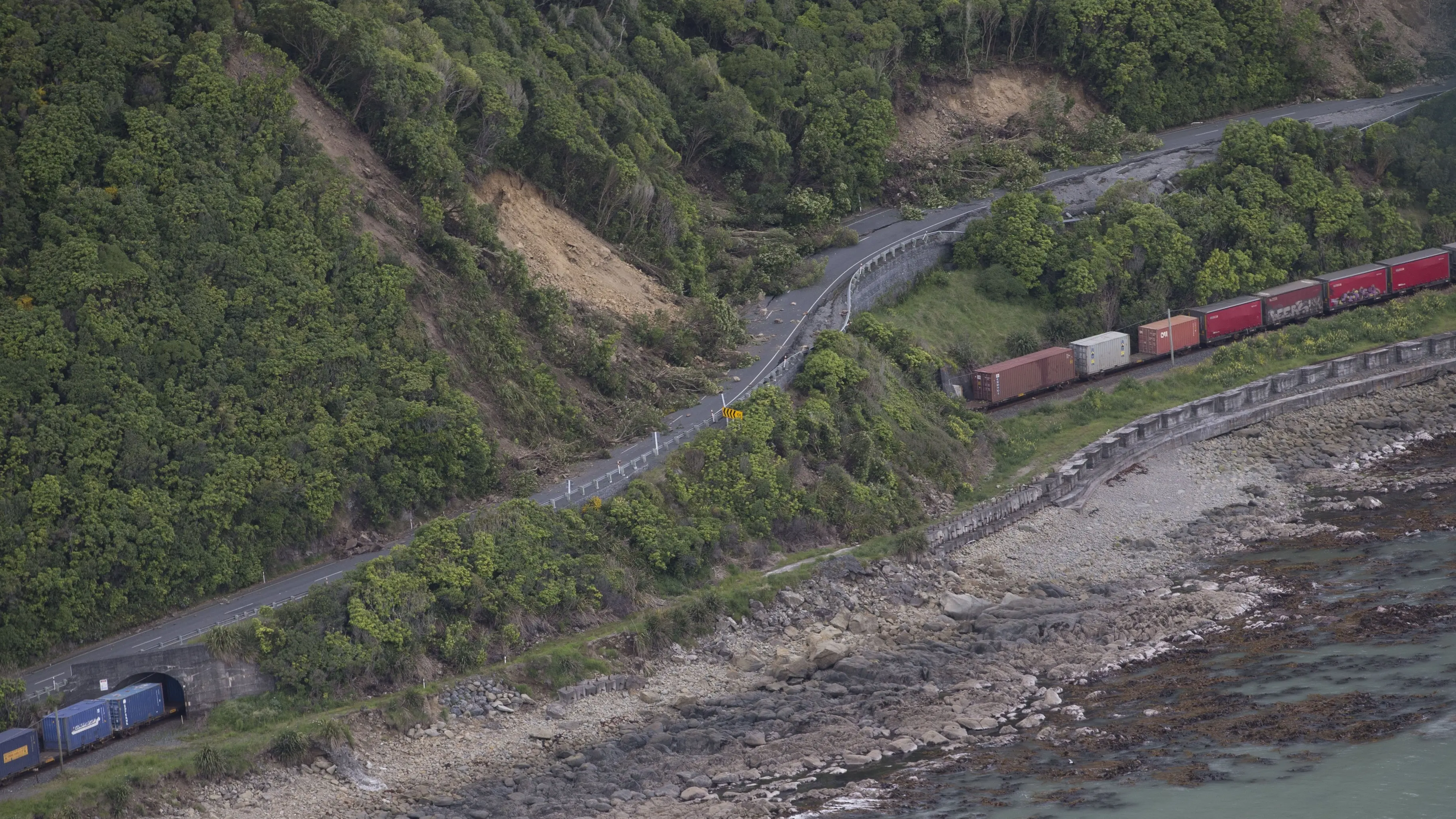 Champagne, cookies from looted train litter tracks