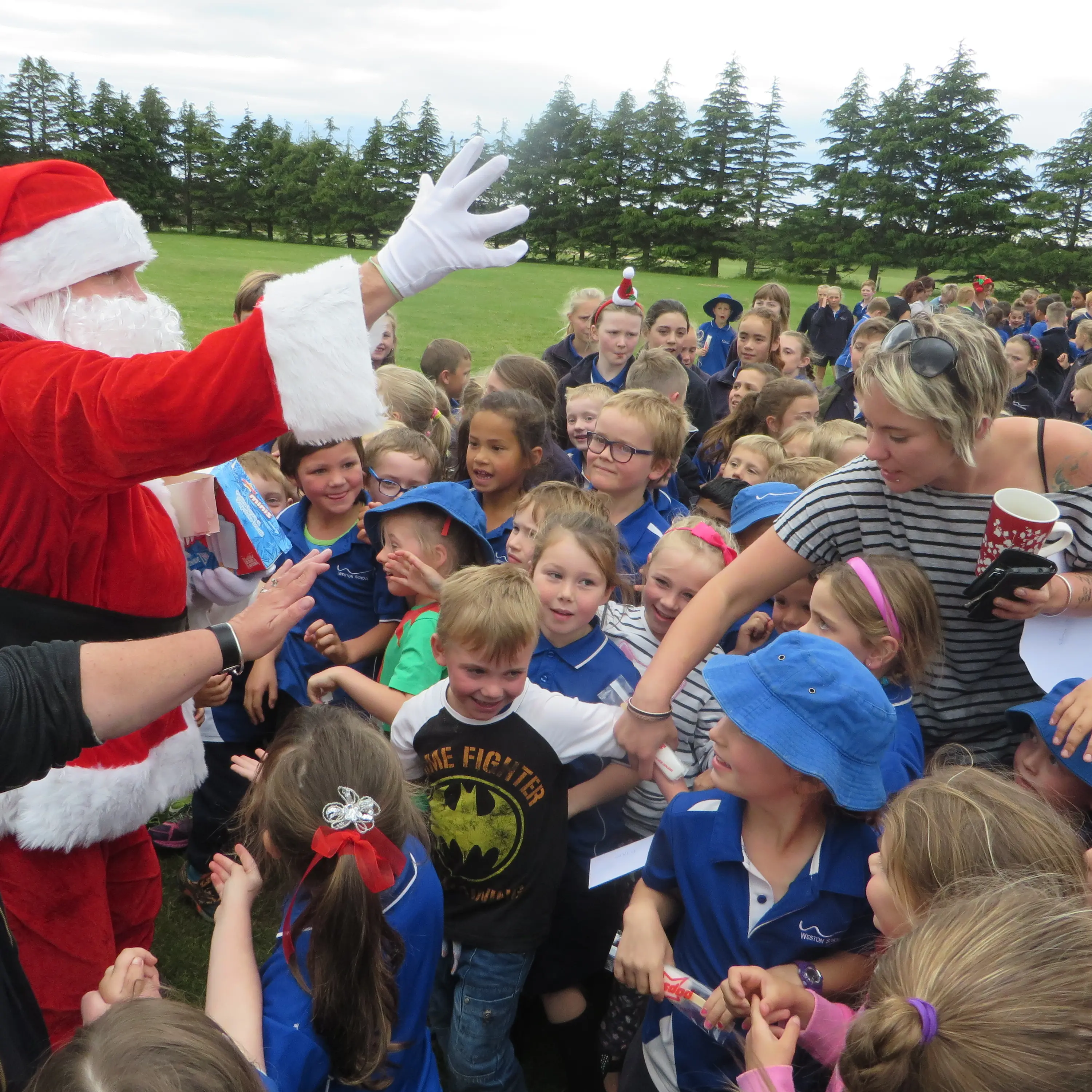 Santa makes flying visit