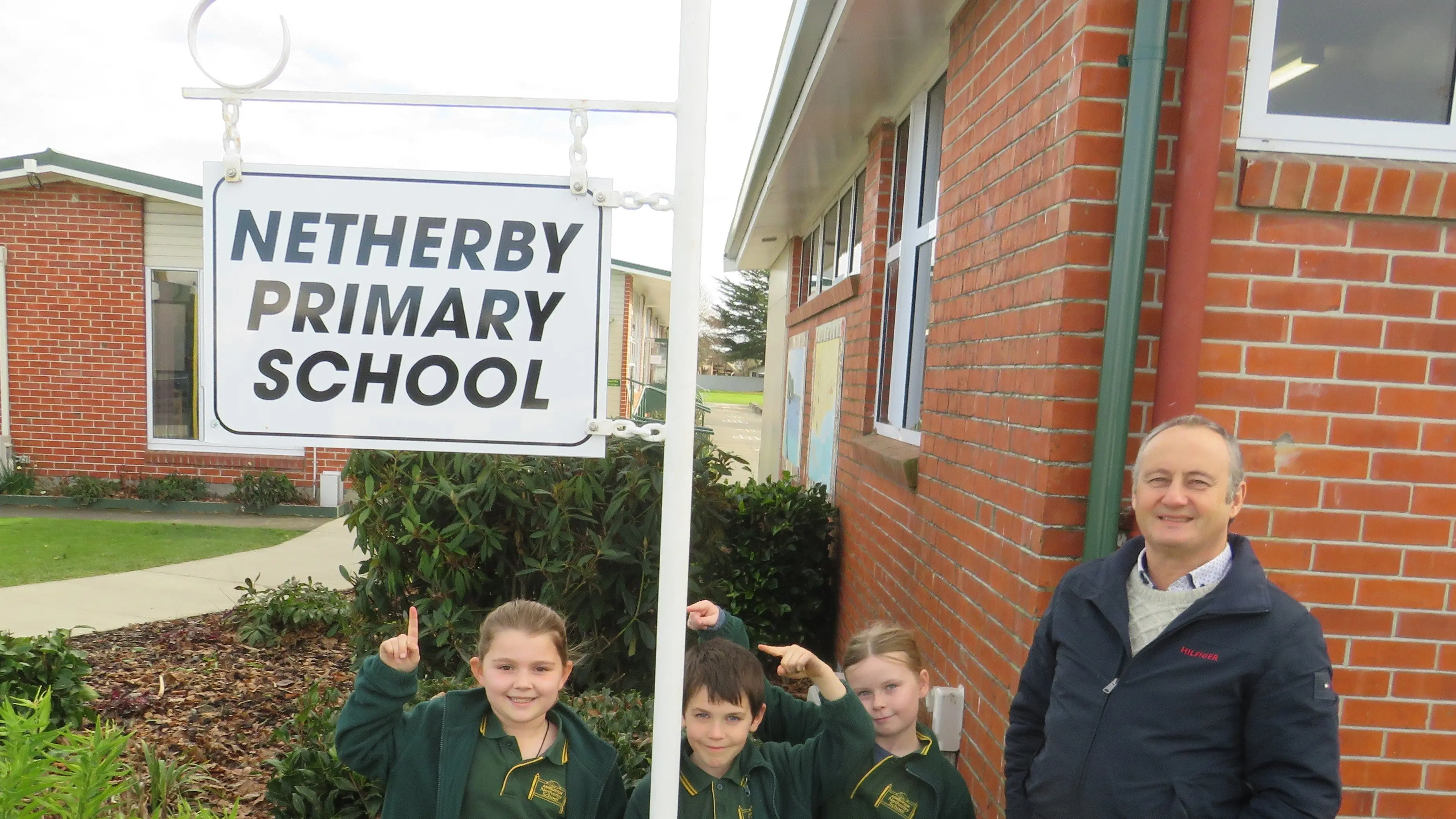 'We were lucky she saw it': School sign back home
