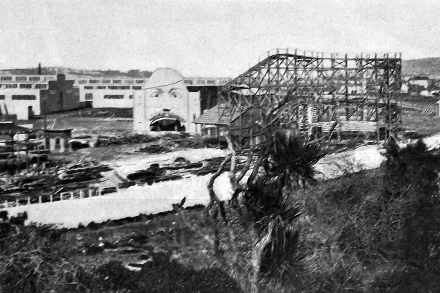 All that remains of Amusement Park, where thousands congregated daily during the great Exhibition at Logan Park, Dunedin. Photo: Otago Witness, issue 3781, August 31, 1926, page 40