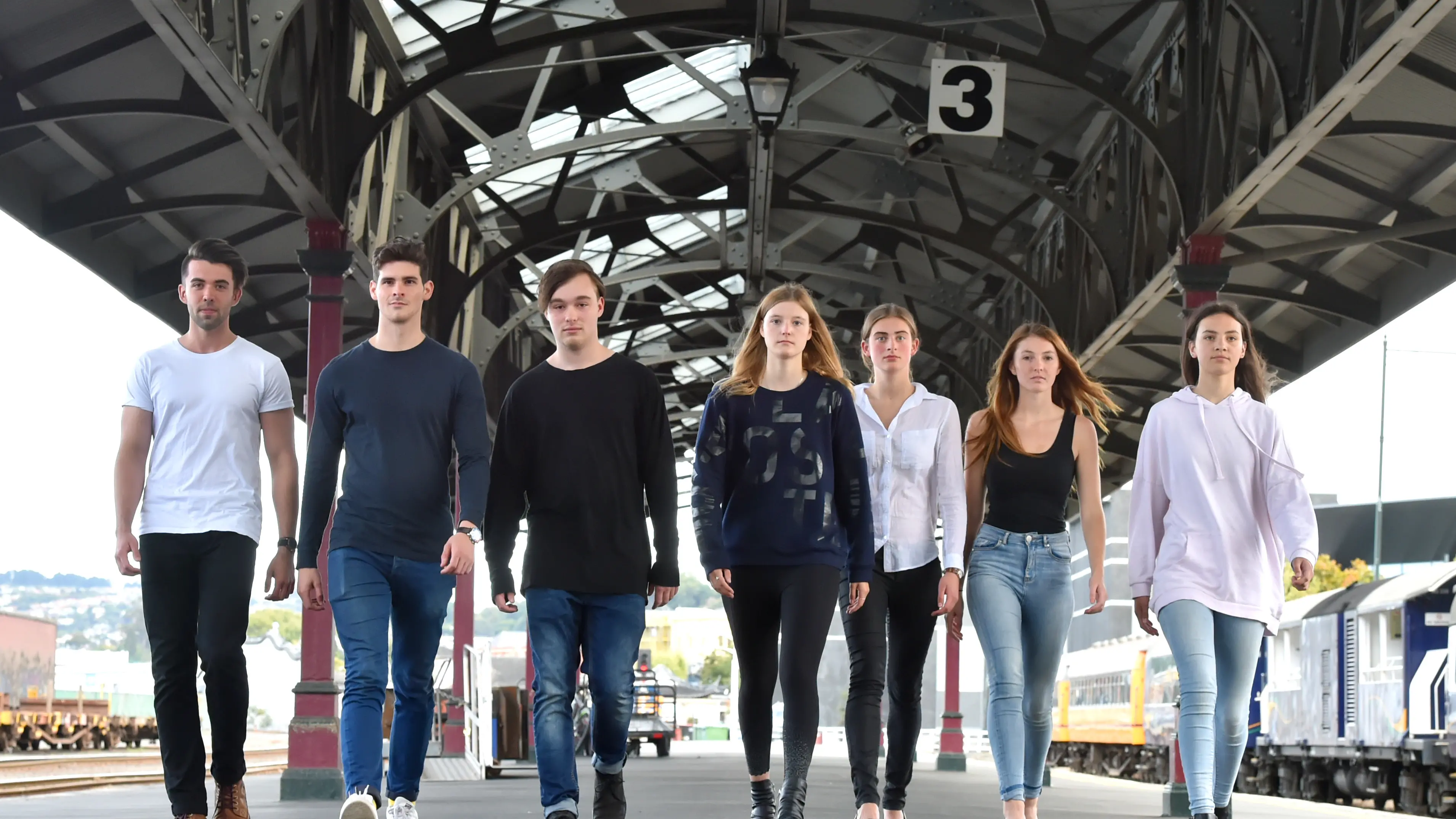 iD models practise their catwalk look