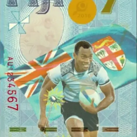Kiwi's photo on Fiji banknote