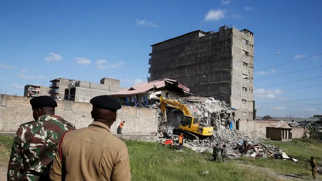 Children found alive after building collapses in Kenya