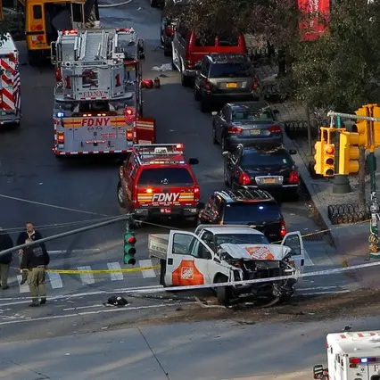 NY truck attack 'cowardly act of terror'