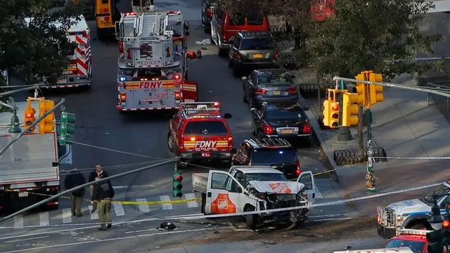 NY truck attack 'cowardly act of terror'