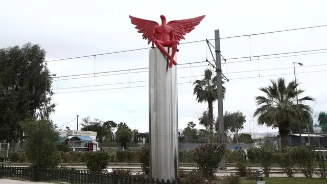 Protesters yank down 'satan' angel sculpture