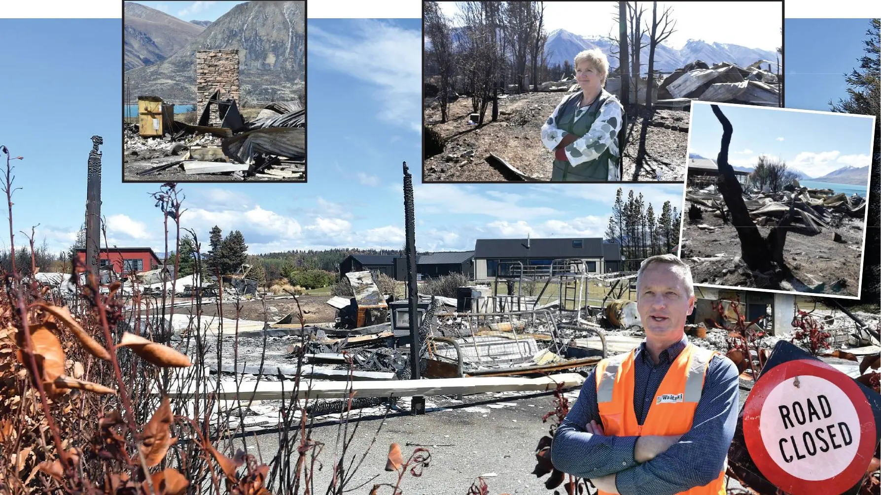 Residents return to burnt homes