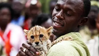 World's fastest man adopts world's fastest feline