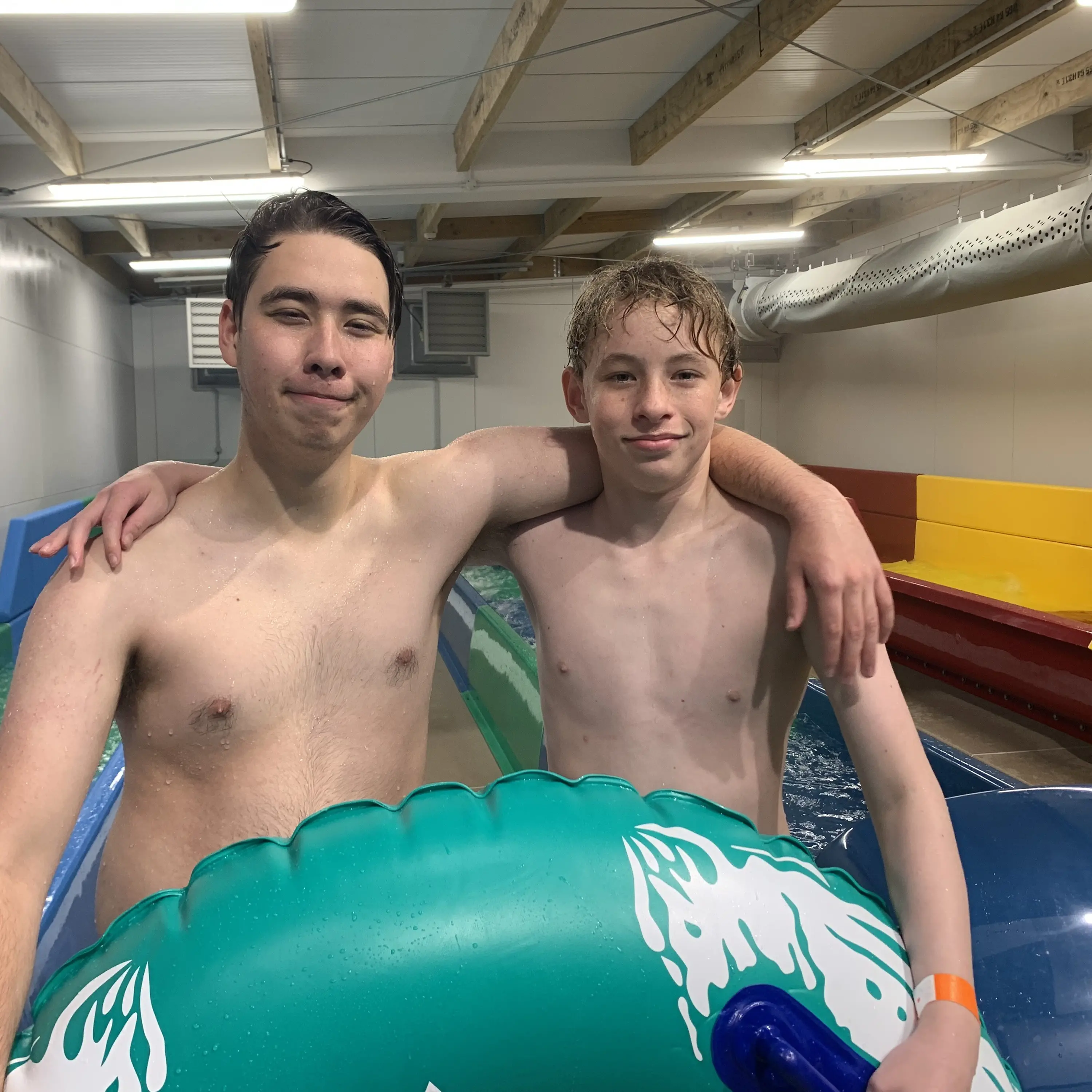 Young and old enjoy new slides
