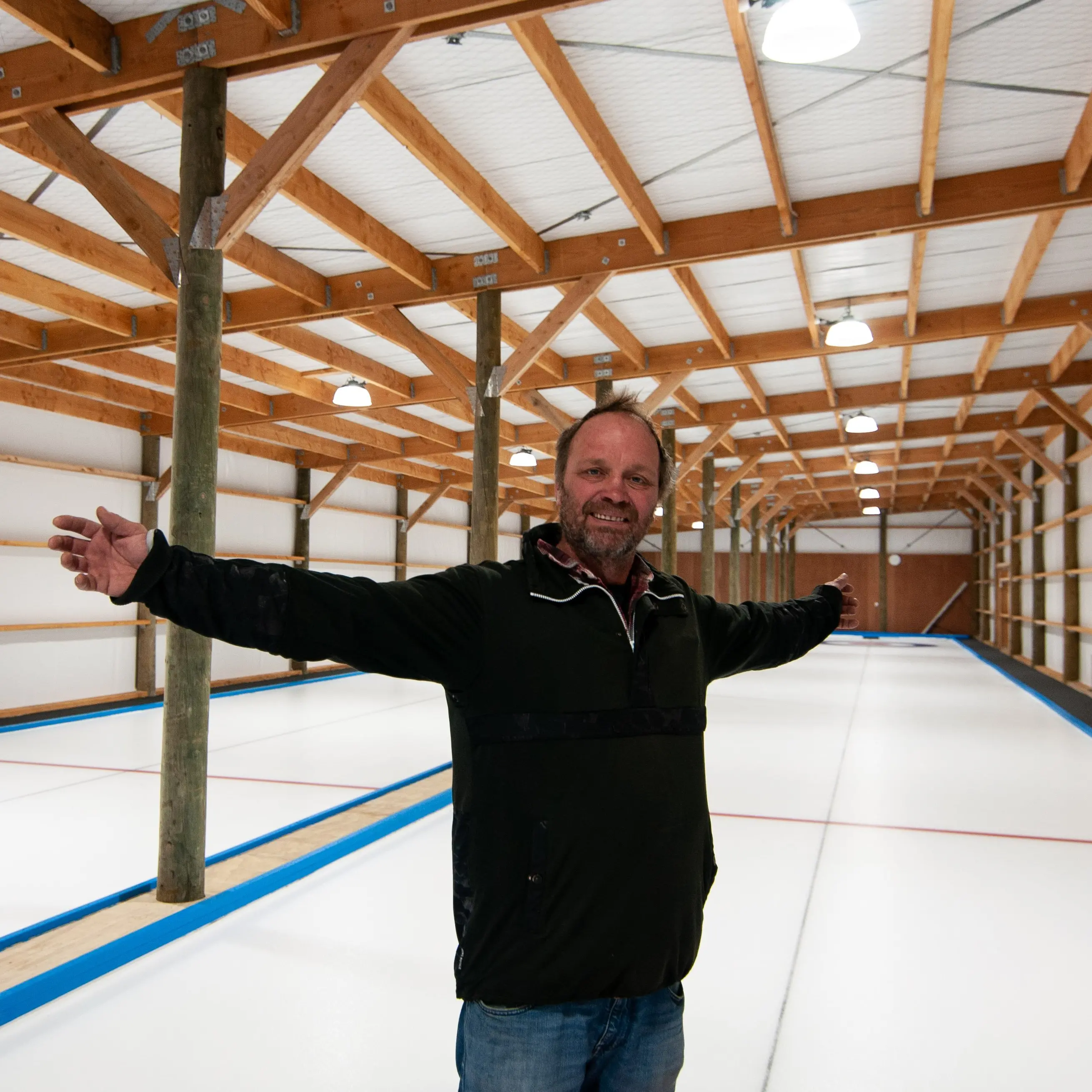 Two-lane indoor curling rink opening a success