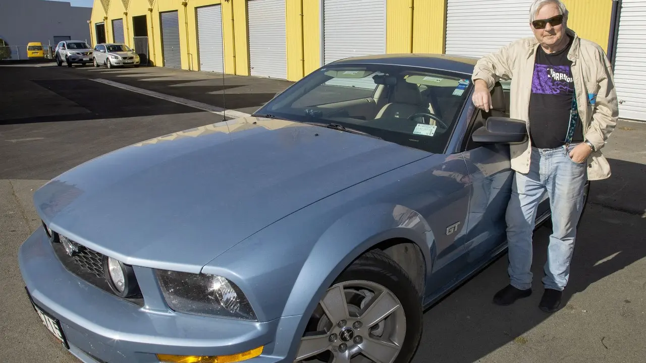 Lyttelton man's prized Ford Mustang takes a back seat to bike