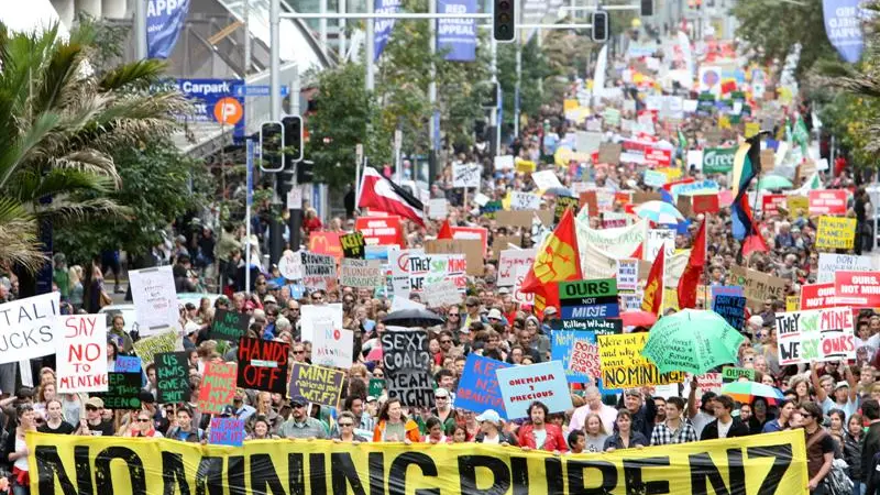 Huge protest says no to mining on conservation land