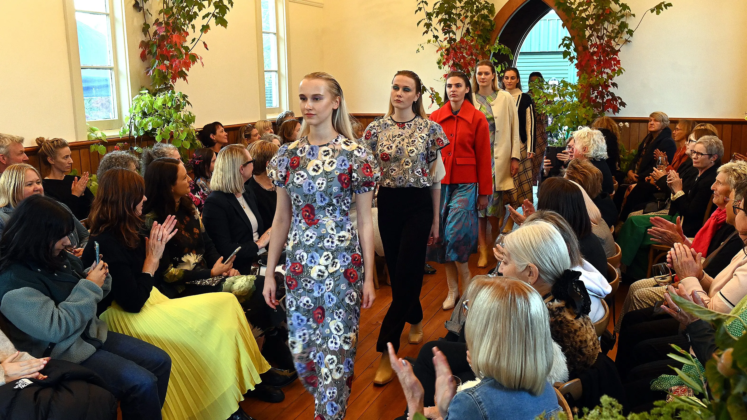 Fashion meets flowers in former church